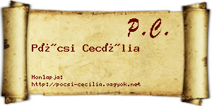 Pócsi Cecília névjegykártya